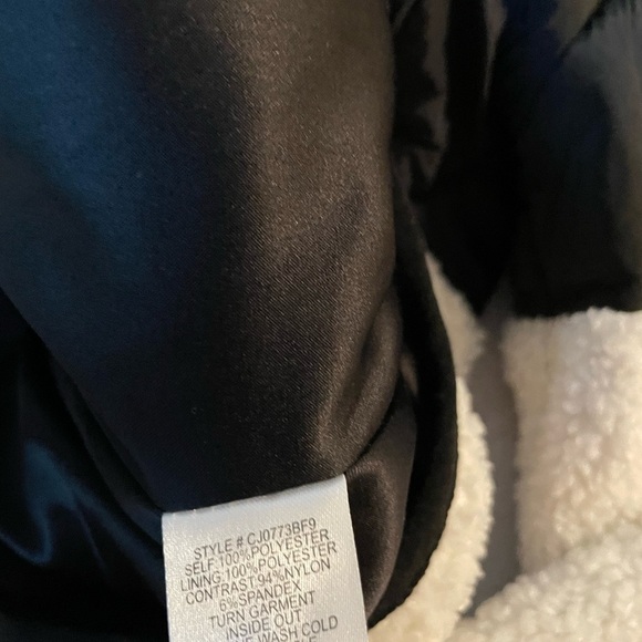 Sanctuary Black and White Teddy Sherpa Mixed Media Jacket - Picture 6 of 7